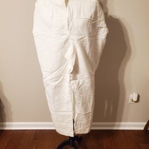 Line White Linen Pants